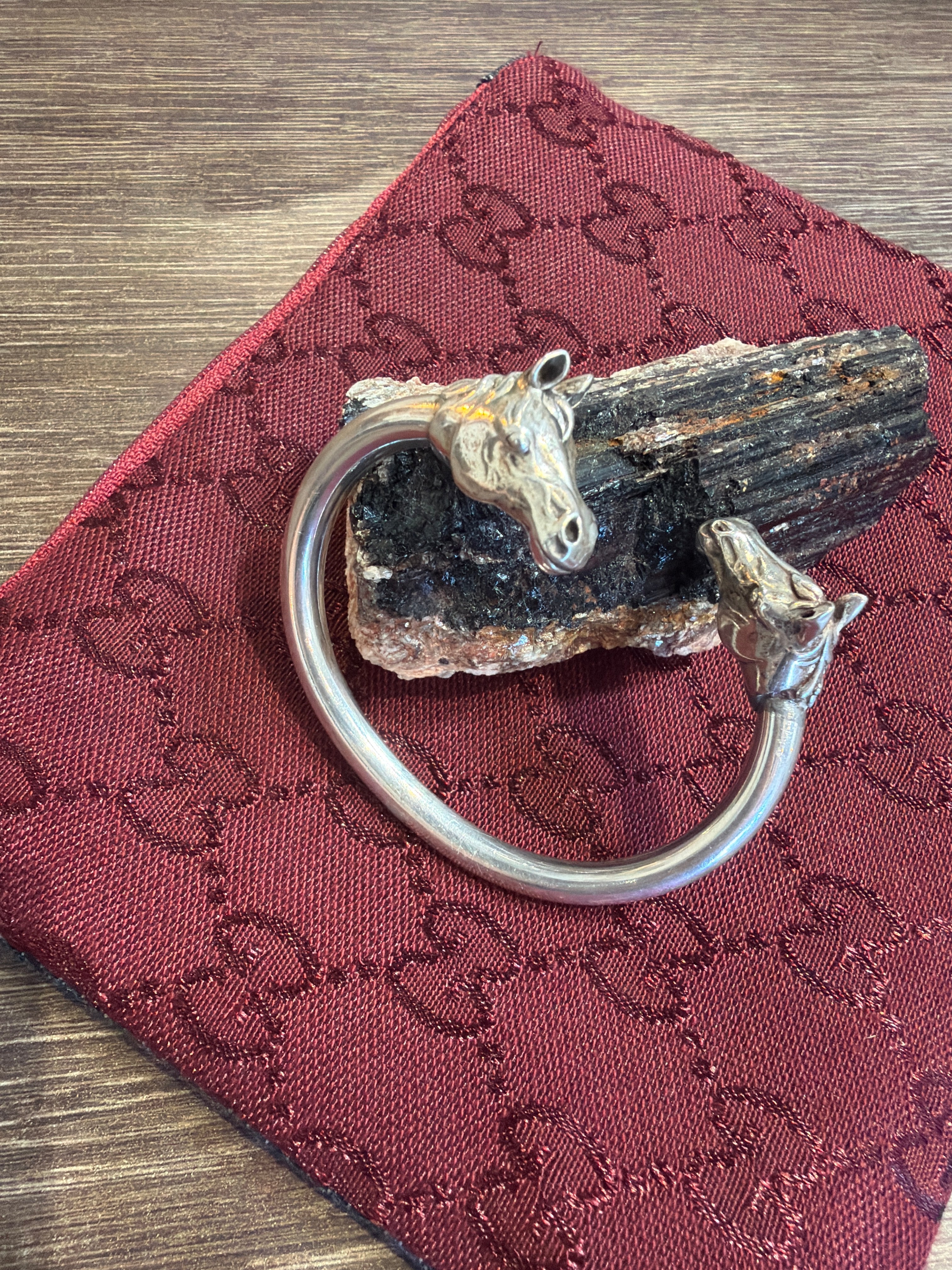 SS Double Horse Head Cuff Bracelet