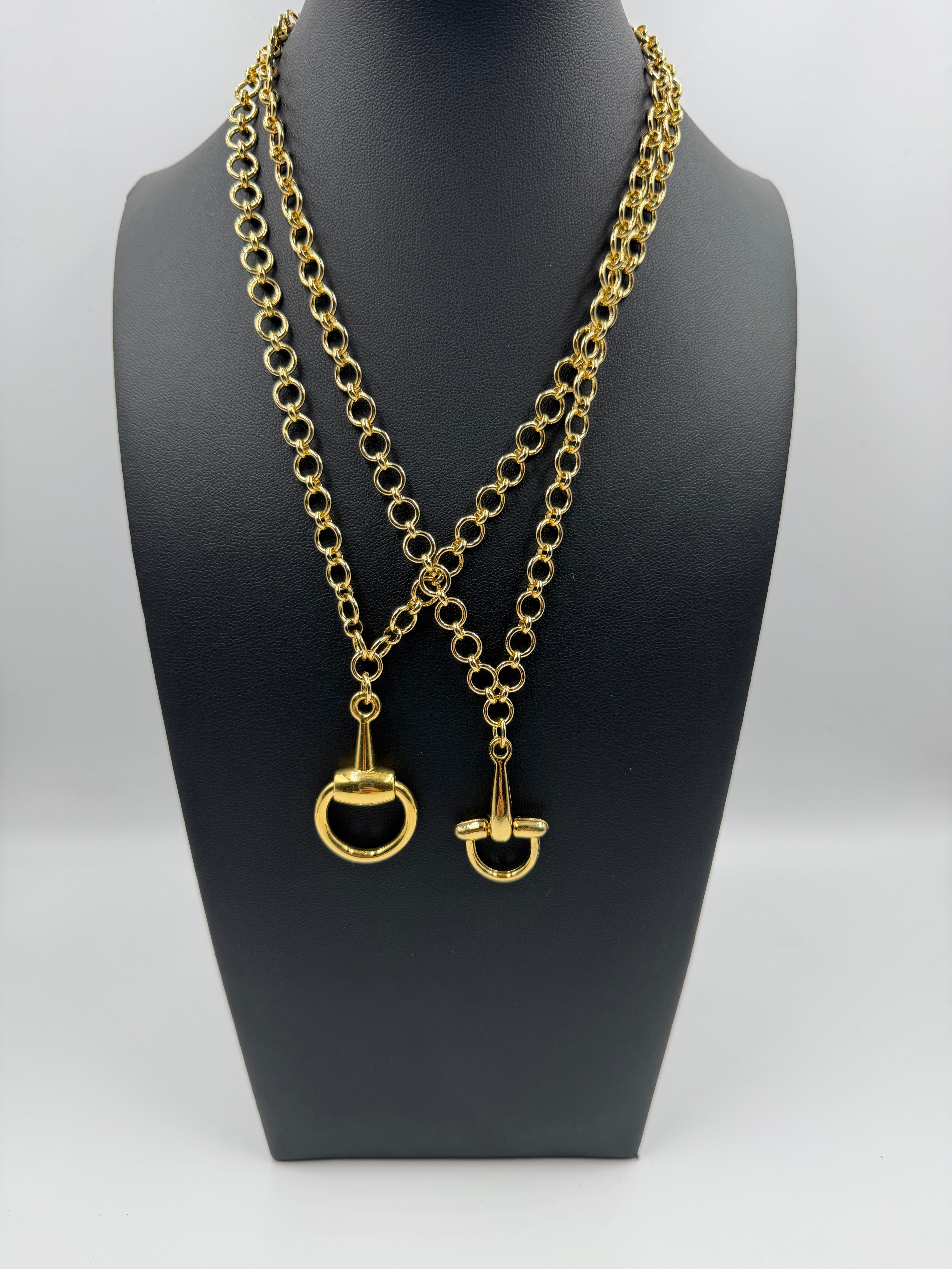 GP Small Repurposed Gucci Horsebit Necklace